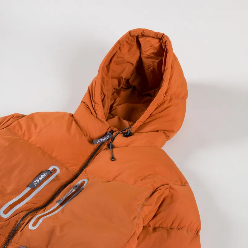 Gramicci x And Wander Down Jacket Orange-3