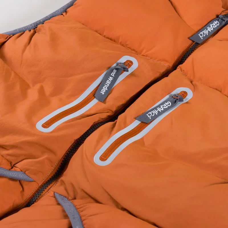 Gramicci x And Wander Down Vest Orange-9