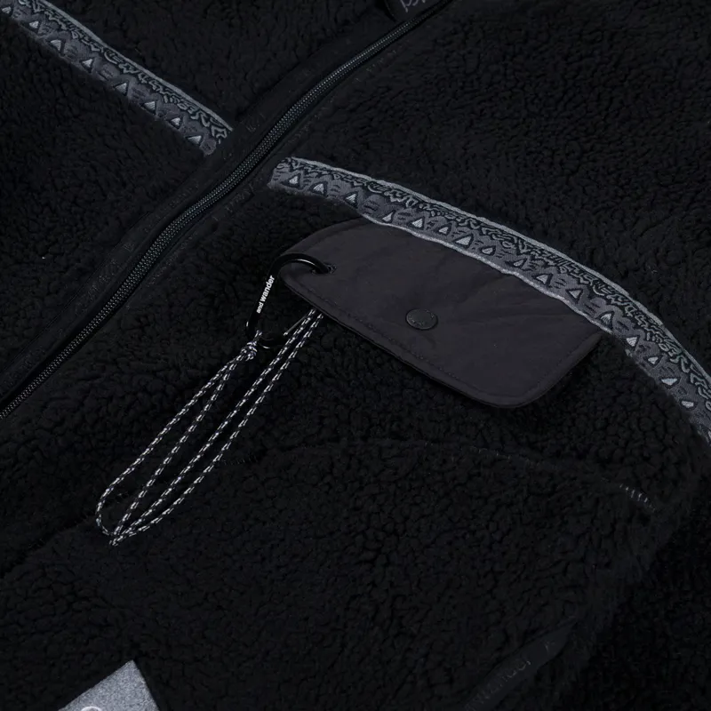 Gramicci x And Wander JQ Tape Fleece Jacket Black-6