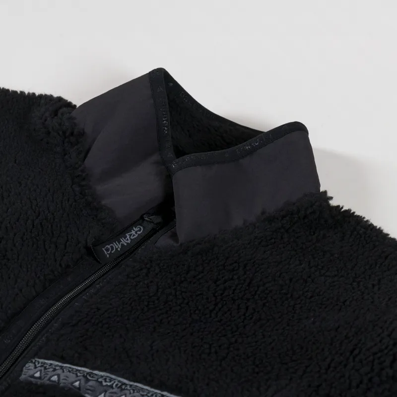 Gramicci x And Wander JQ Tape Fleece Jacket Black-4
