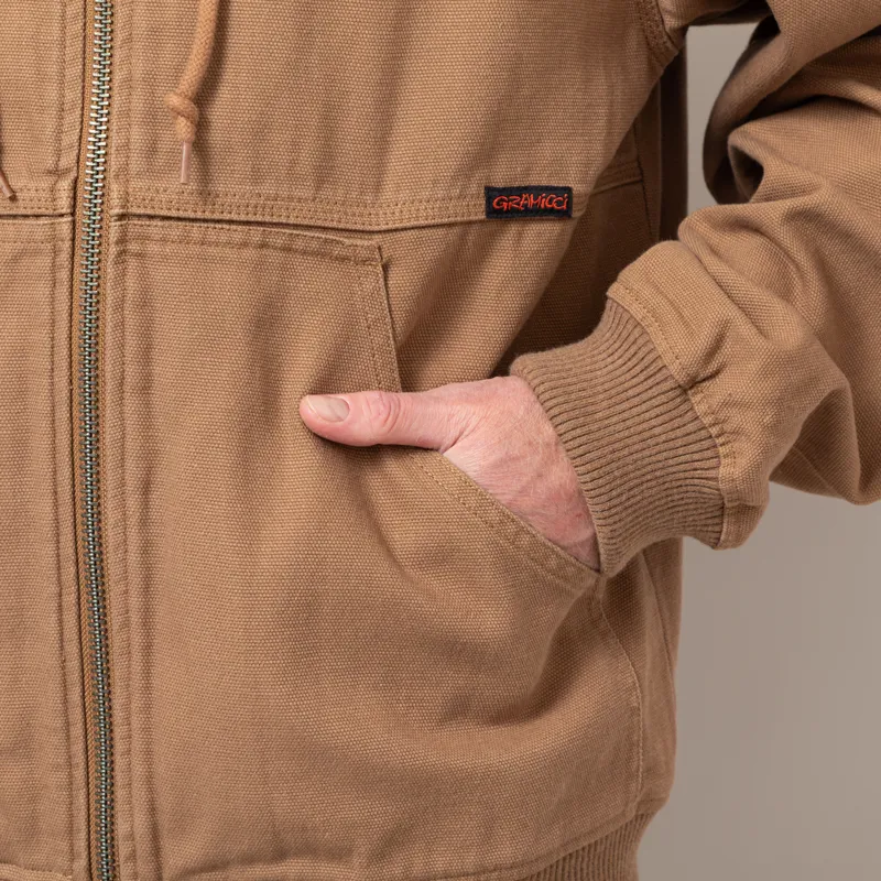 Gramicci El Cap Canvas Hooded Jacket Walnut-8