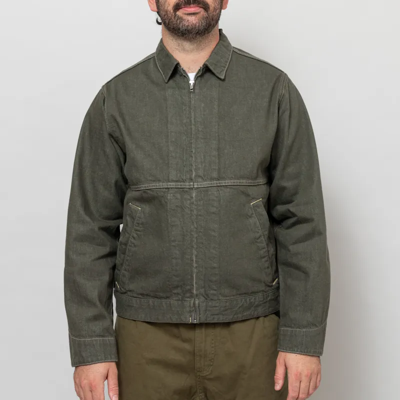 Gramicci Japanese Slub Denim Jacket Dark Sage