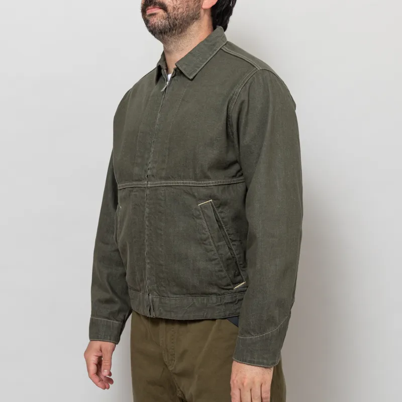 Gramicci Japanese Slub Denim Jacket Dark Sage-2