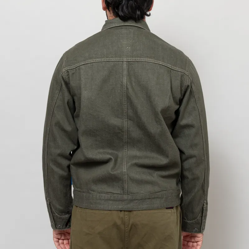 Gramicci Japanese Slub Denim Jacket Dark Sage-4