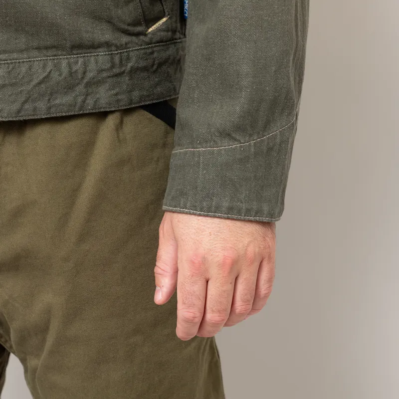 Gramicci Japanese Slub Denim Jacket Dark Sage-10