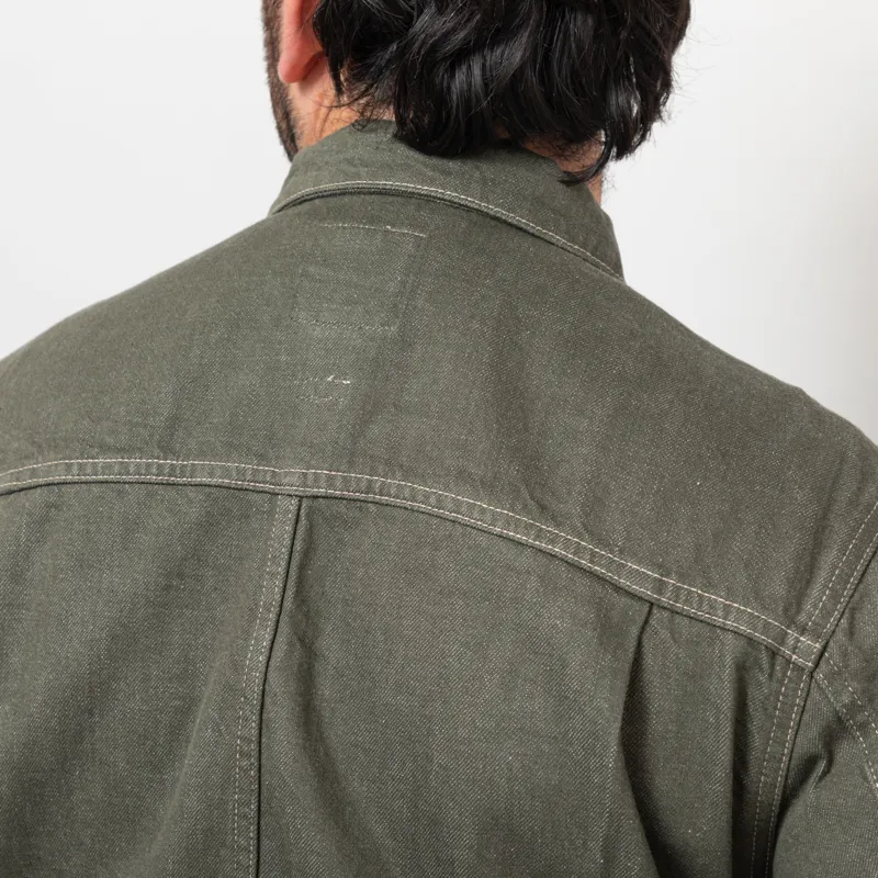 Gramicci Japanese Slub Denim Jacket Dark Sage-7