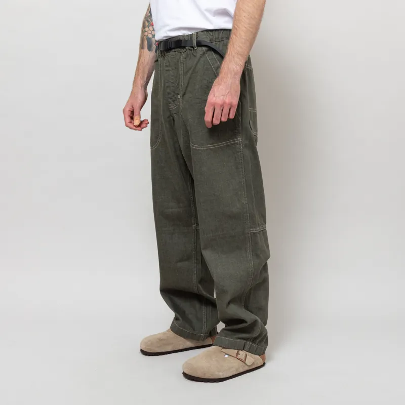 Gramicci Japanese Slub Denim Pants Dark Sage-1