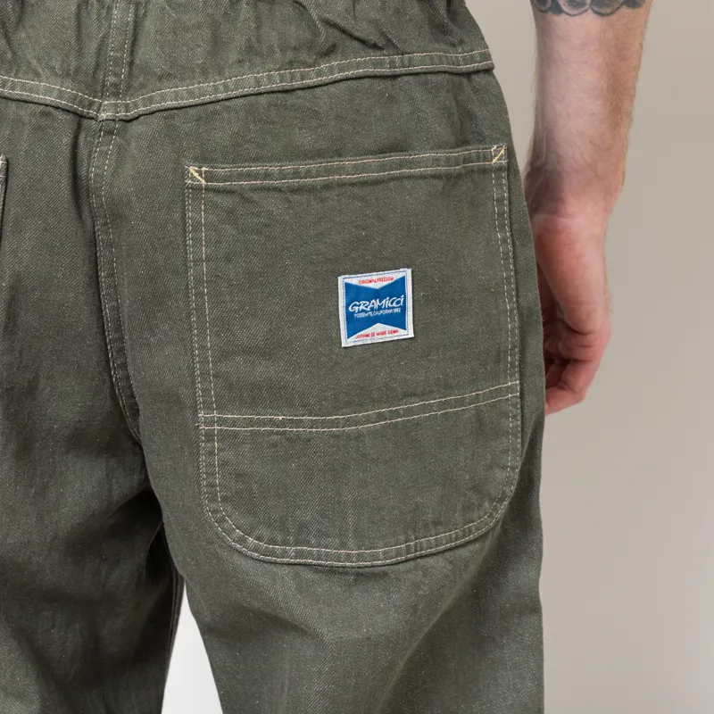 Gramicci Japanese Slub Denim Pants Dark Sage-7