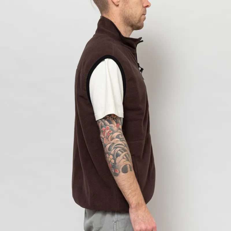 Gramicci Thermal Fleece Reversible Vest Tobacco-6