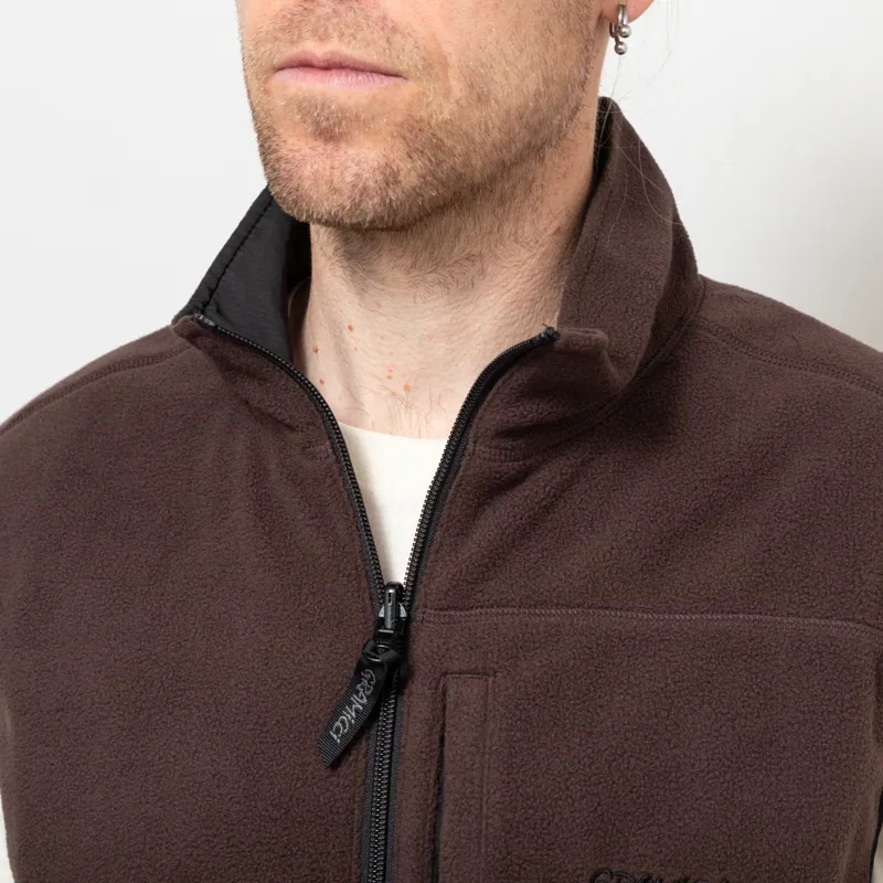 Gramicci Thermal Fleece Reversible Vest Tobacco-7
