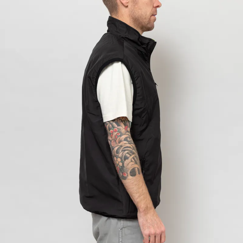 Gramicci Thermal Fleece Reversible Vest Chartreuse Stripe-5