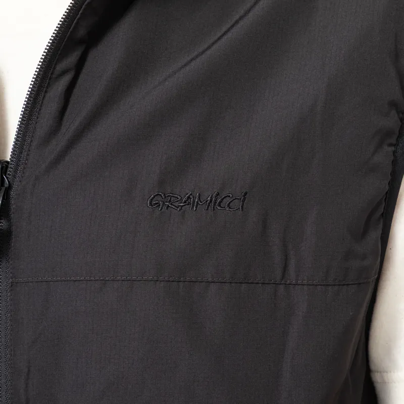 Gramicci Thermal Fleece Reversible Vest Chartreuse Stripe-9