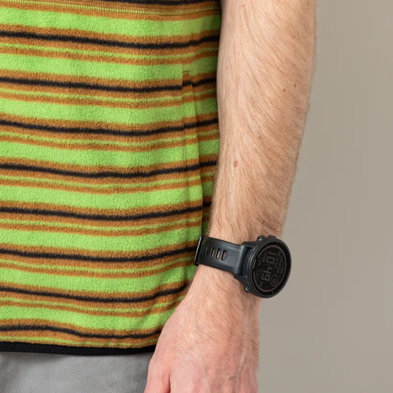 Gramicci Thermal Fleece Reversible Vest Chartreuse Stripe-12