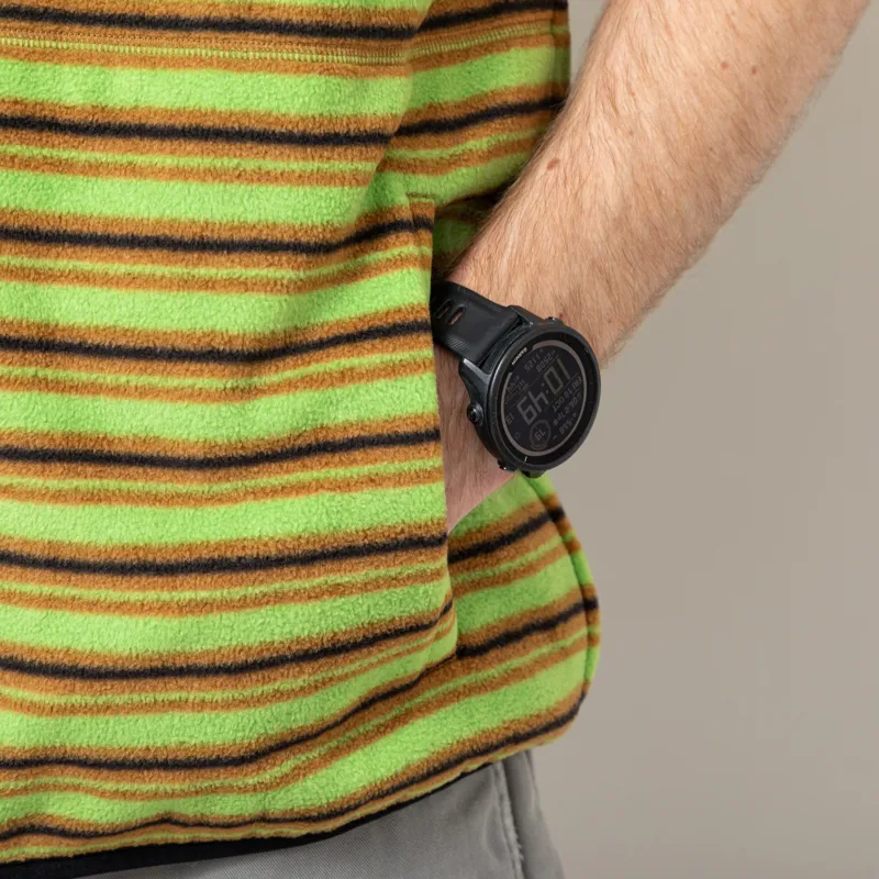 Gramicci Thermal Fleece Reversible Vest Chartreuse Stripe-10