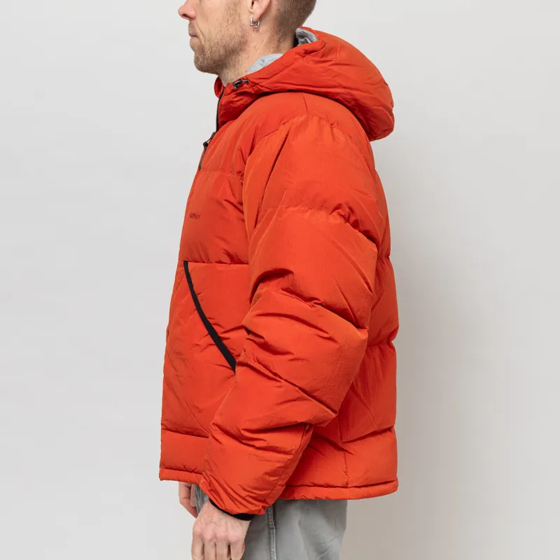 Gramicci Down Puffer Hooded Jacket Burnt Red-2