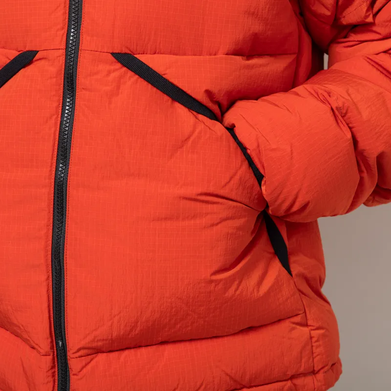 Gramicci Down Puffer Hooded Jacket Burnt Red-10