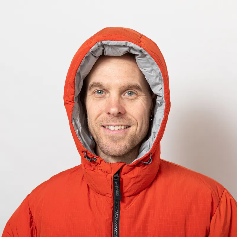 Gramicci Down Puffer Hooded Jacket Burnt Red-5