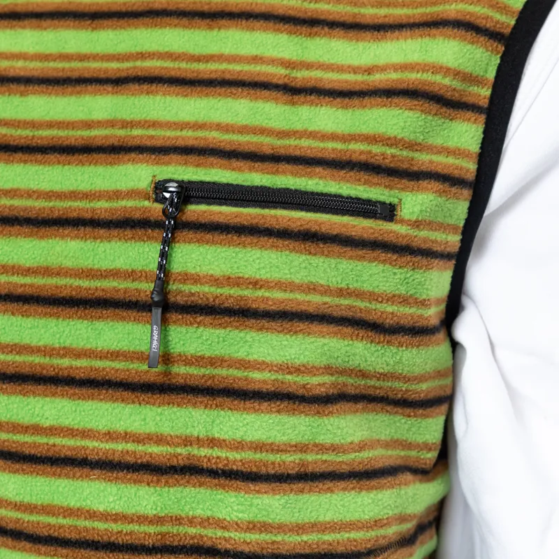 Gramicci Womens Thermal Fleece Pullover Chartreuse Stripe-6