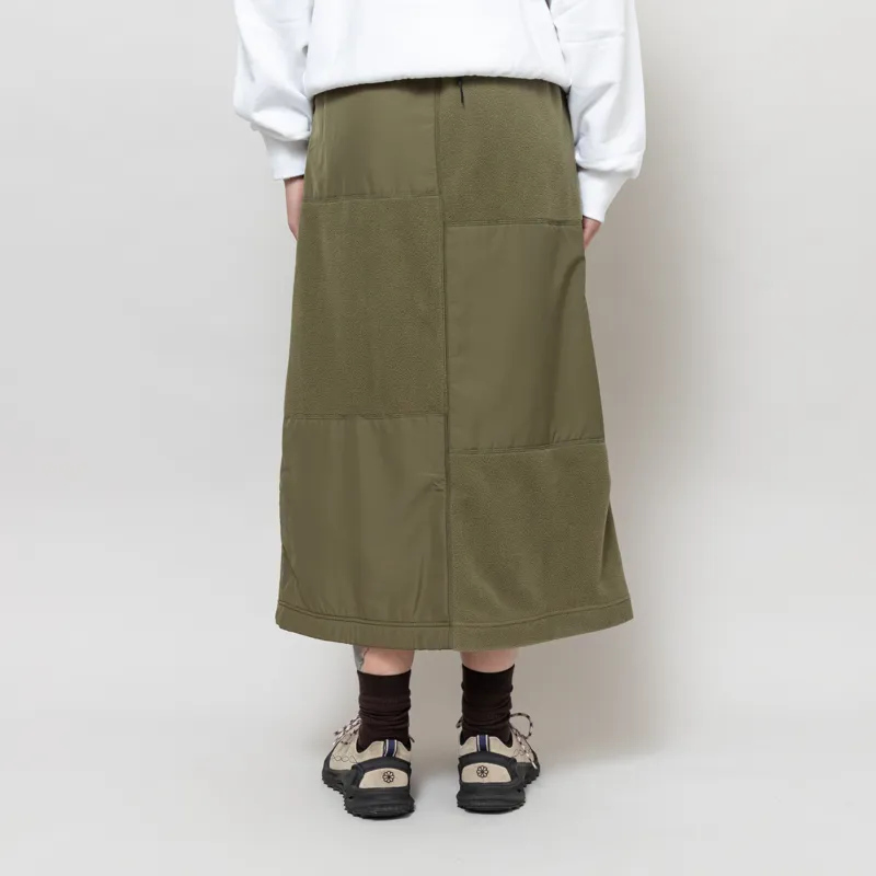 Gramicci Womens Thermal Fleece Patch Skirt Olive-3