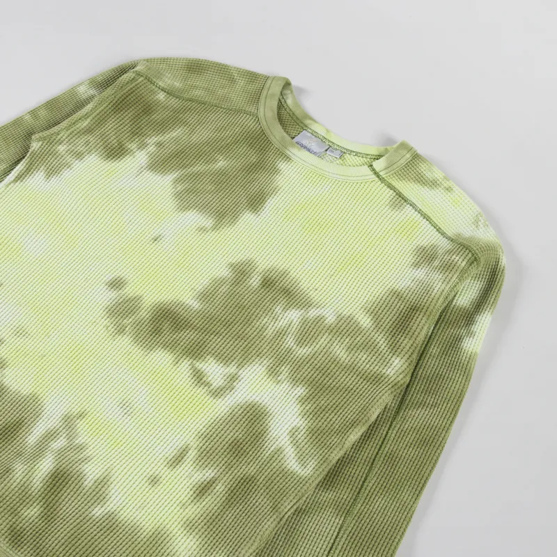 Gramicci Waffle Crew Pullover Jade Tie-Dye-2
