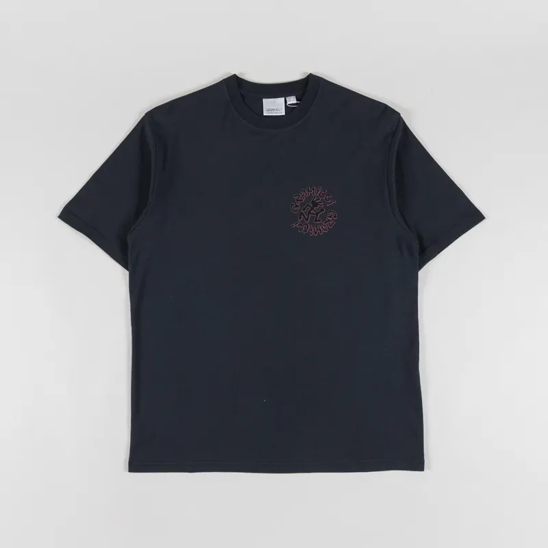 Gramicci Running Man T Shirt Vintage Black-1