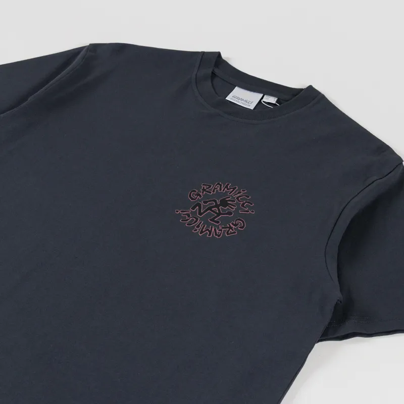 Gramicci Running Man T Shirt Vintage Black-3
