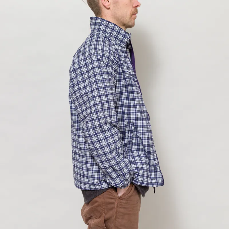 Gramicci Checkered Shell Jacket Navy Check-4