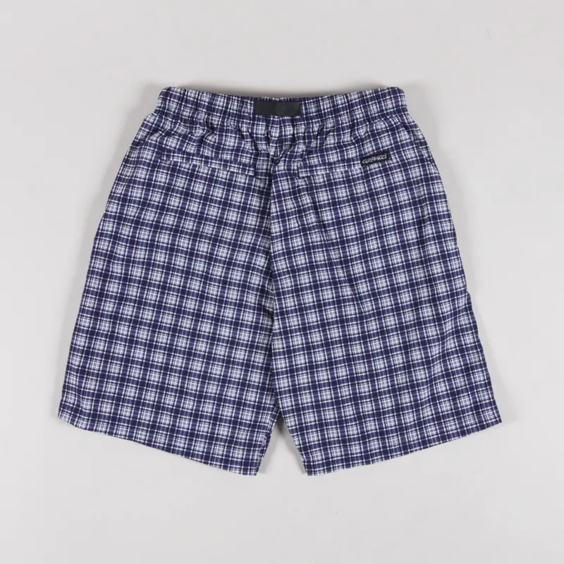 Gramicci Checkered Shell Shorts Navy Check-1