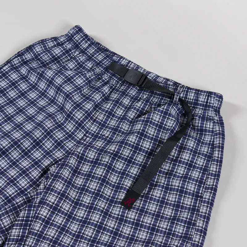 Gramicci Checkered Shell Shorts Navy Check-2