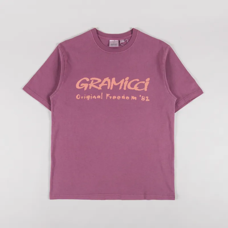 Gramicci Freedom T Shirt Pigment Dyed Red