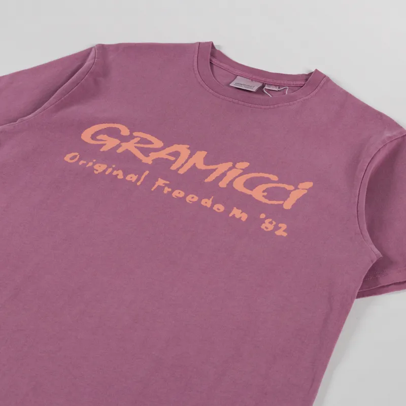 Gramicci Freedom T Shirt Pigment Dyed Red-1