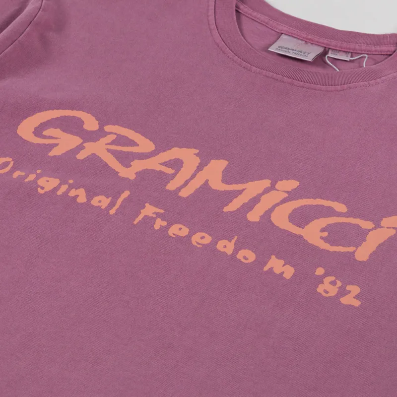 Gramicci Freedom T Shirt Pigment Dyed Red-2