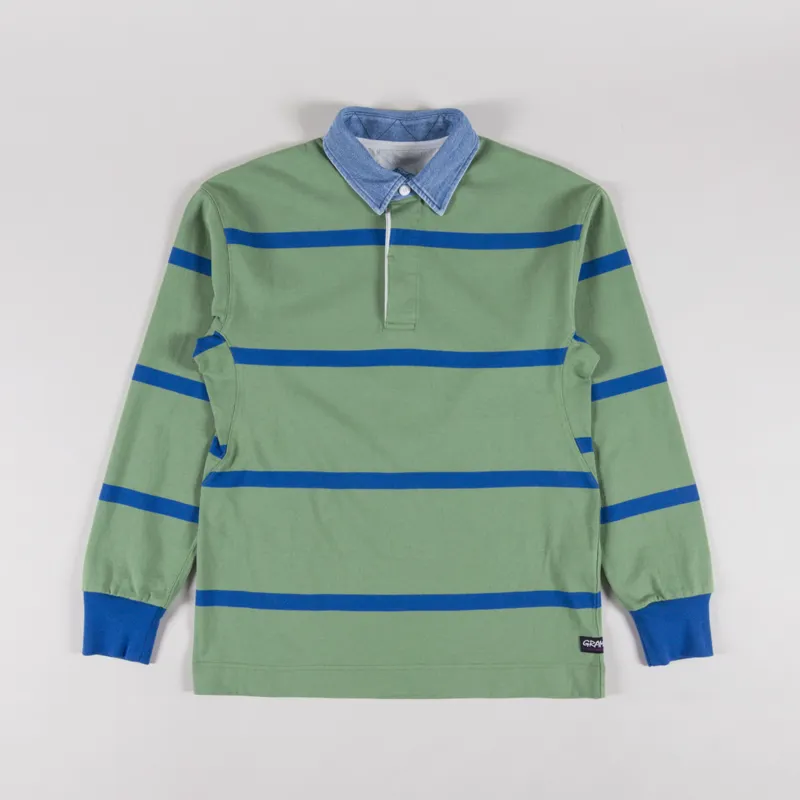 Gramicci Langdon Rugby Shirt Olive Blue