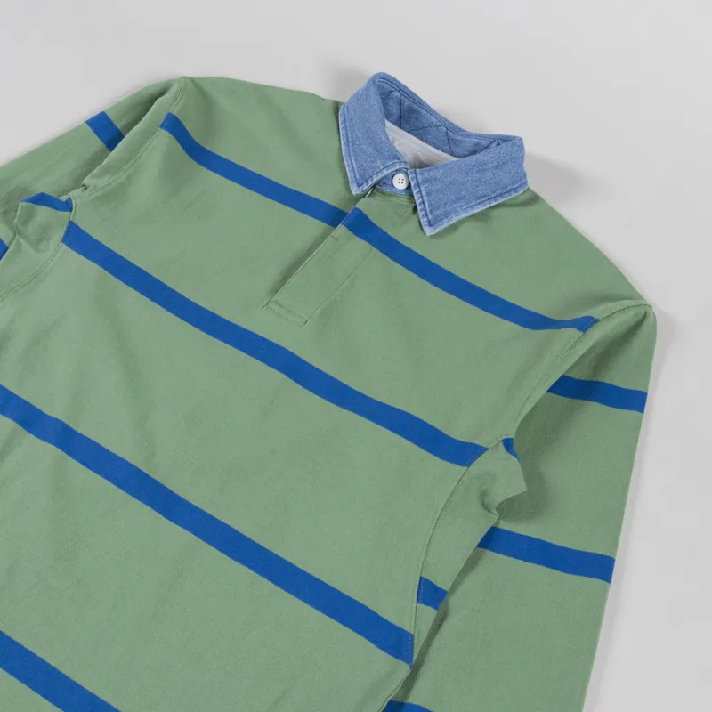 Gramicci Langdon Rugby Shirt Olive Blue-2