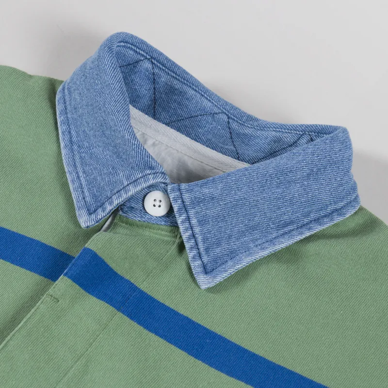 Gramicci Langdon Rugby Shirt Olive Blue-4