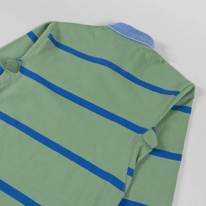 Gramicci Langdon Rugby Shirt Olive Blue-3
