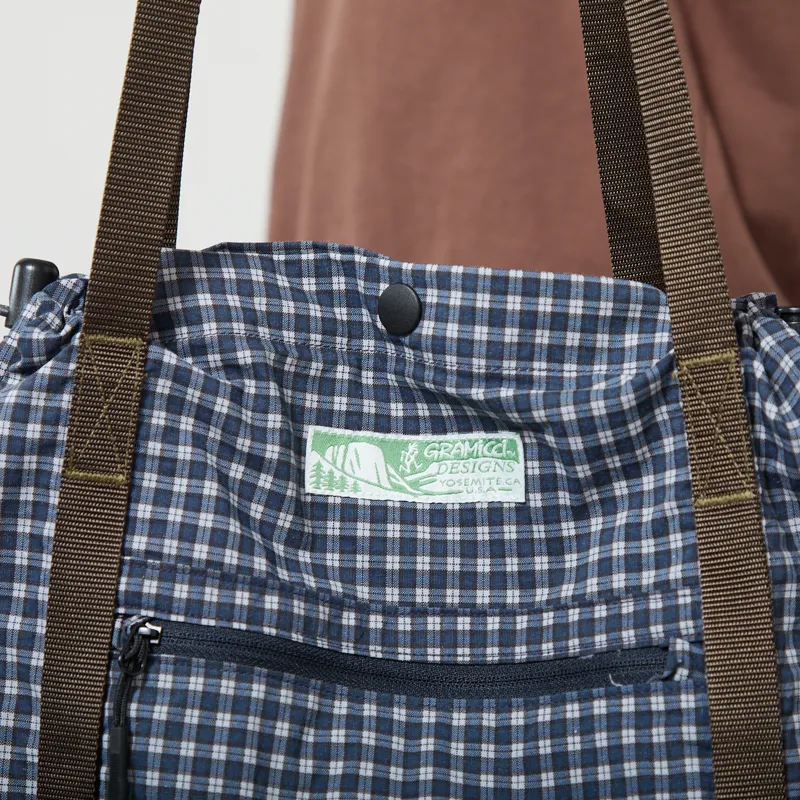 Gramicci Womens Utility Tote Bag Navy Check-3