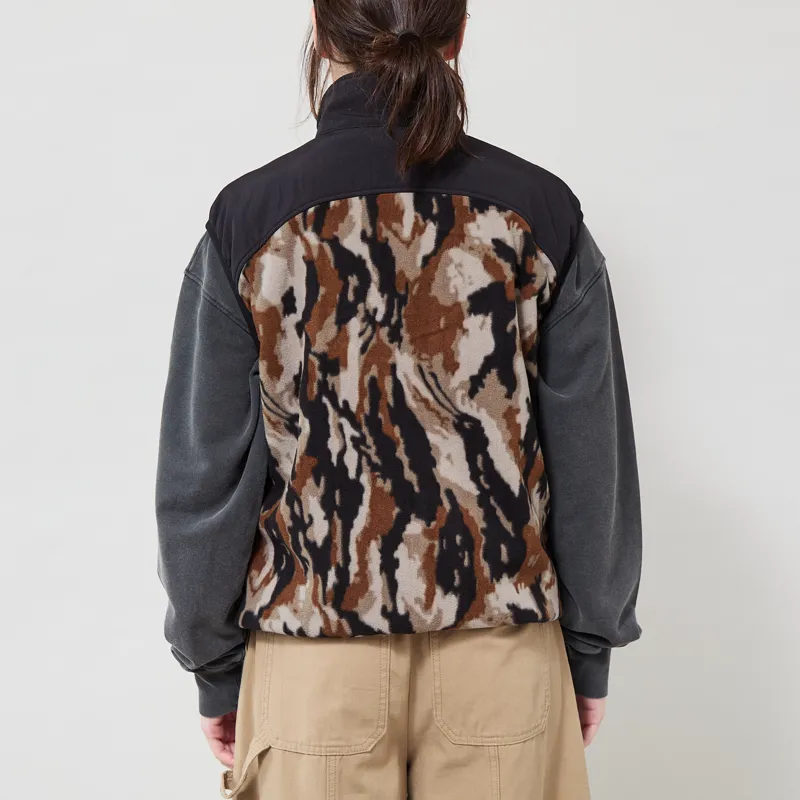 Gramicci Womens Thermal Fleece Vest Bark Camo-2
