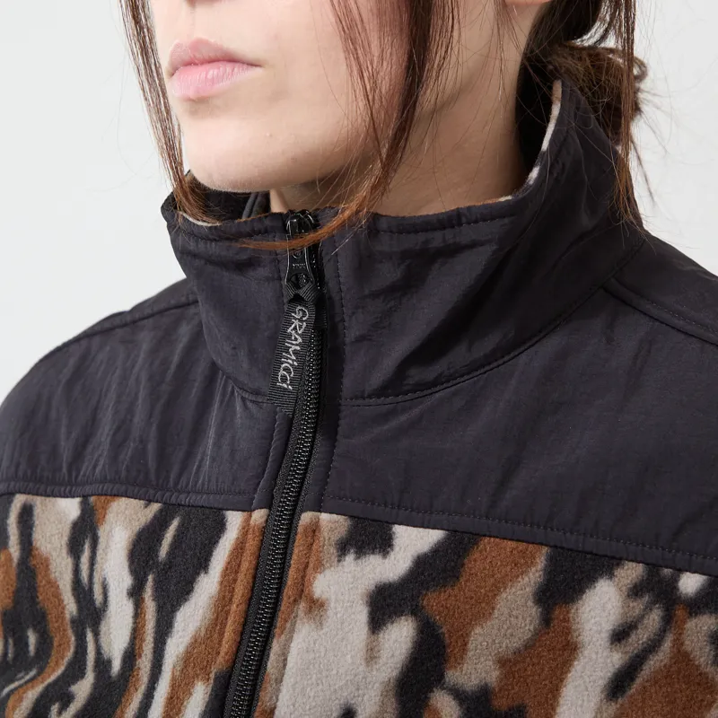 Gramicci Womens Thermal Fleece Vest Bark Camo-3