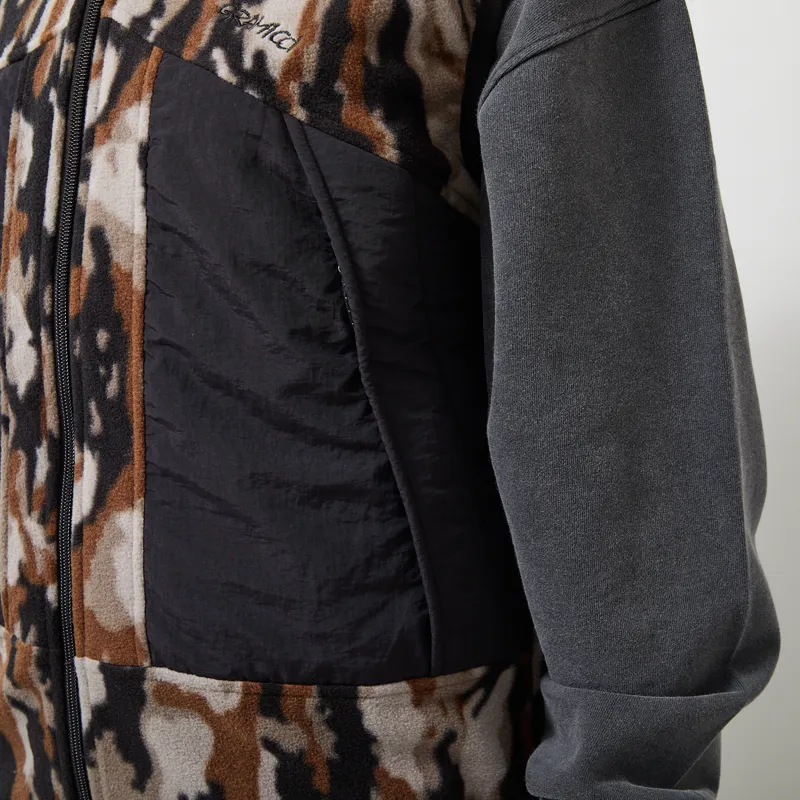 Gramicci Womens Thermal Fleece Vest Bark Camo-6