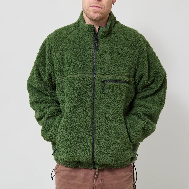 Gramicci Reversible Sherpa Jacket Olive Navy