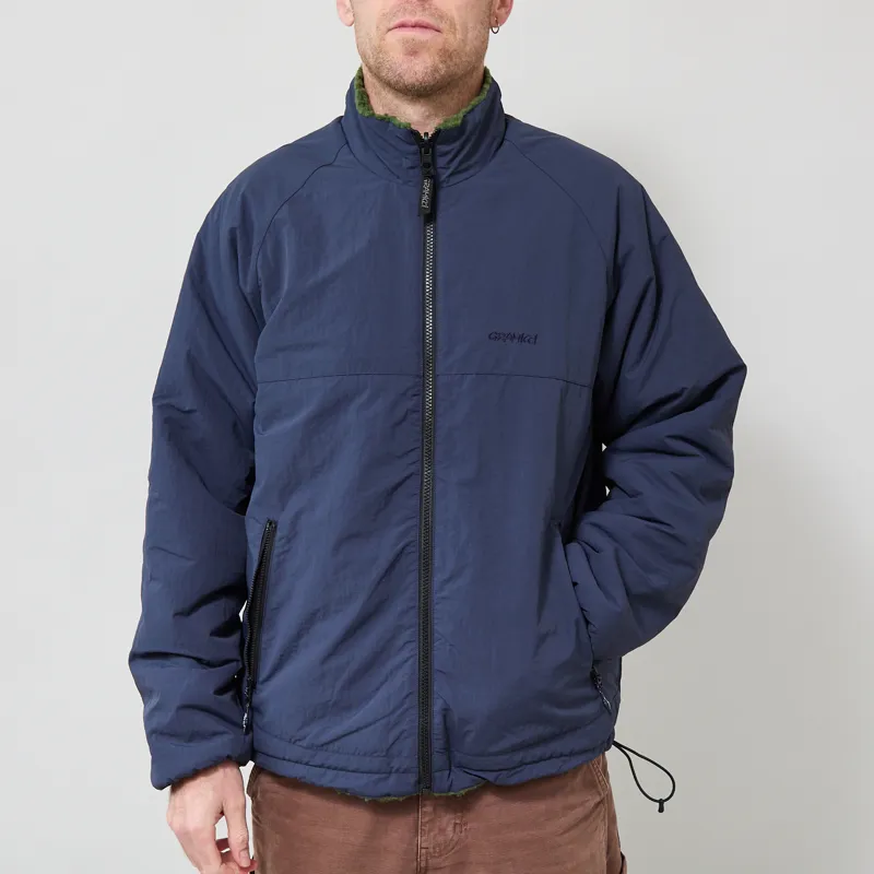 Gramicci Reversible Sherpa Jacket Olive Navy-1