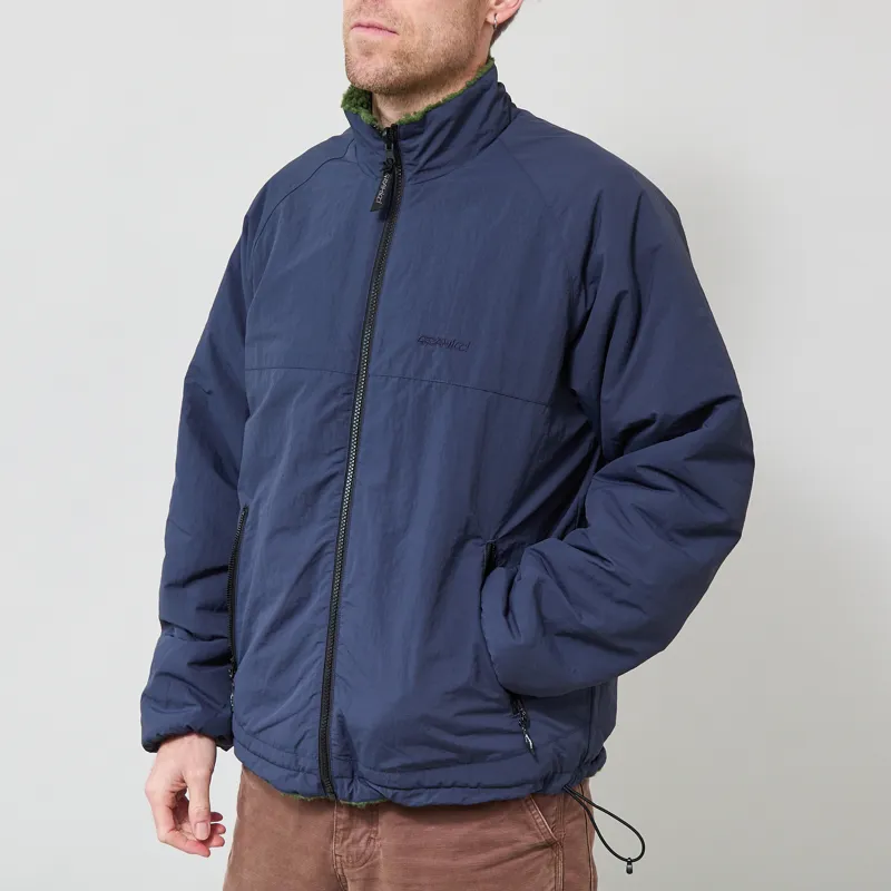 Gramicci Reversible Sherpa Jacket Olive Navy-3