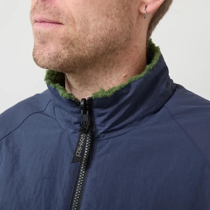 Gramicci Reversible Sherpa Jacket Olive Navy-7