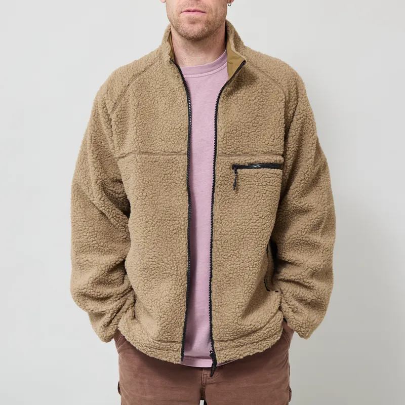 Gramicci Reversible Sherpa Jacket Beige Tan