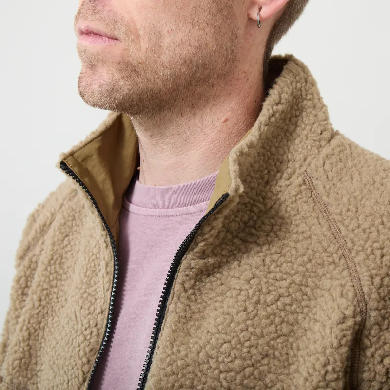 Gramicci Reversible Sherpa Jacket Beige Tan-6