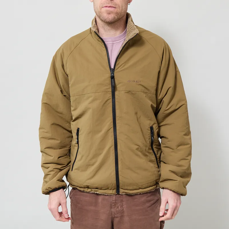 Gramicci Reversible Sherpa Jacket Beige Tan-1