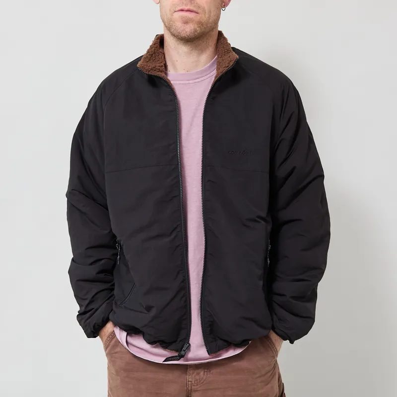 Gramicci Reversible Sherpa Jacket Dark Brown Black-1