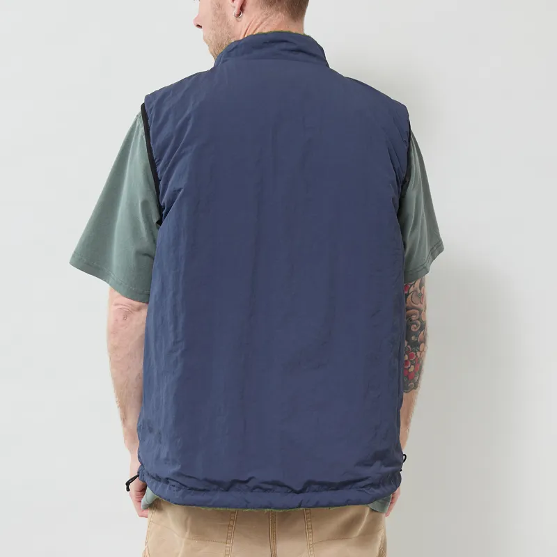 Gramicci Reversible Sherpa Vest Olive Navy-5