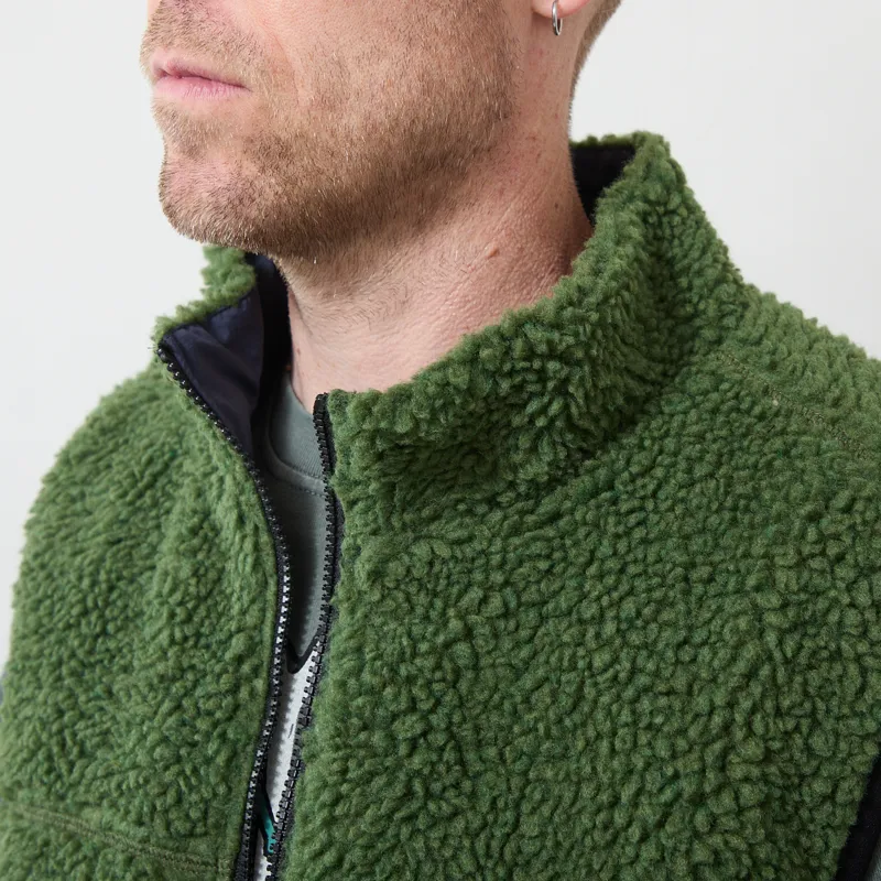 Gramicci Reversible Sherpa Vest Olive Navy-6